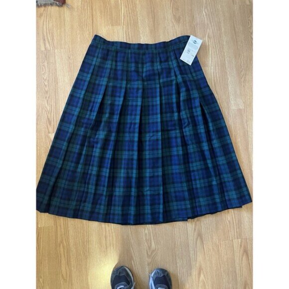NWT Vintage Pendleton Blue Green Scottish Tartan Wool Blazer Skirt Set Size 20W - Picture 9 of 12